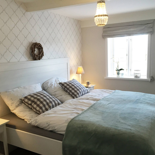 Wattgut Ferienwohnung Schlafzimmer mit Doppelbett